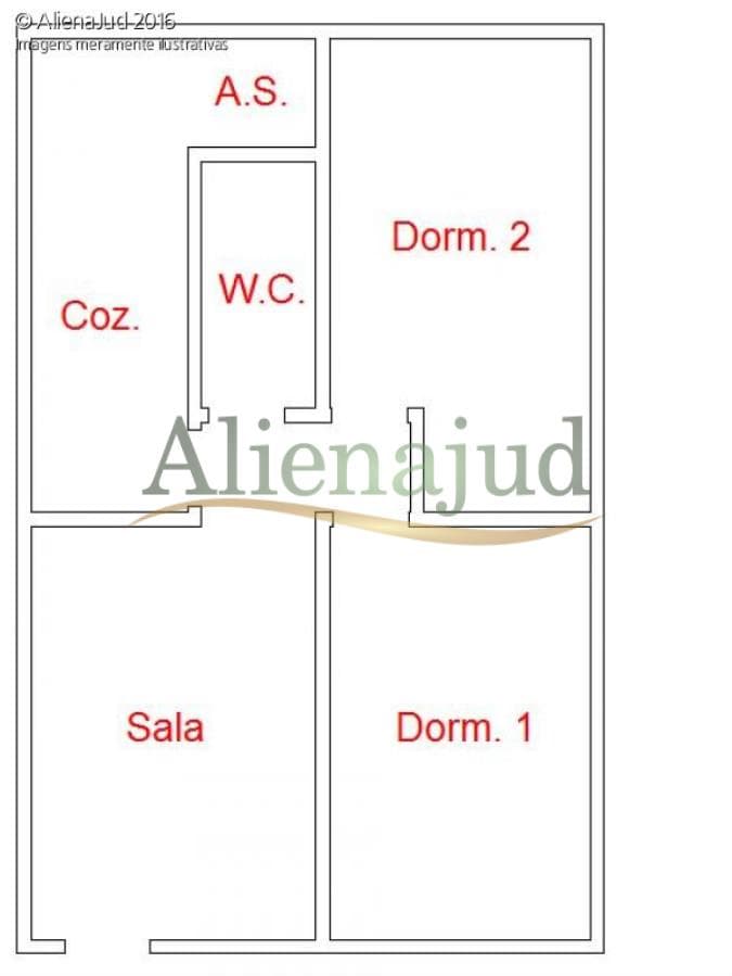 Foto 2 de 6: Apartamento em leilão em Santos - SP — 4ª VC Santos - Condomínio Itajaí APTO 2 Dorm. Boqueirão - Santos/SP