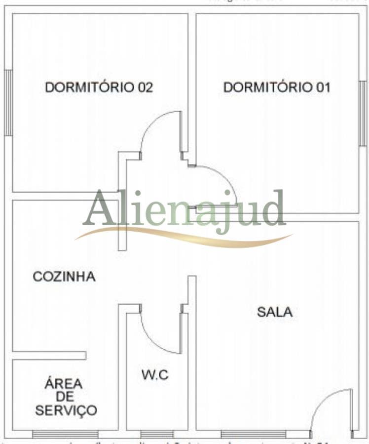 Foto 8 de 20: Apartamento em leilão em Santos - SP — DIREITOS - Apart. 2 dorms. c/ área construída de 51,81 m² - Vila São Jorge - Santos/SP DIREITOS - Apart. 2 dorms. c/ área construída de 51,81 m² - Vila São Jorge - Santos/SP