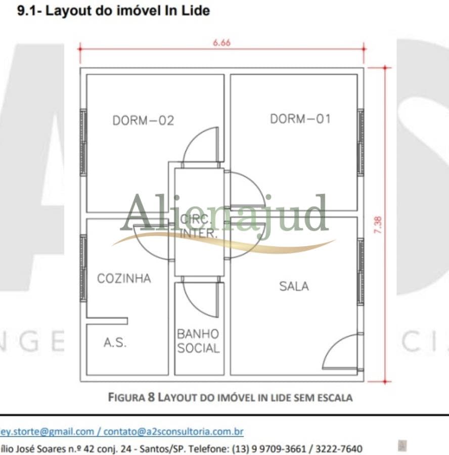 Foto 2 de 6: Apartamento em leilão em Santos - SP, bairro São Jorge — Apto c/ 2 dorm. no bairro São Jorge em Santos/SP Apto c/ 2 dorm. no bairro São Jorge em Santos/SP
