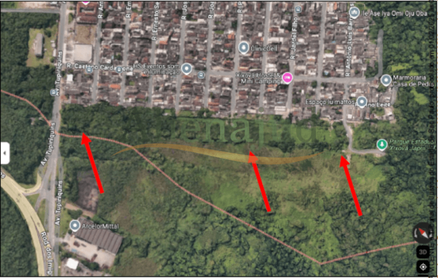 Foto 5 de 6: Terreno em leilão em São Vicente - SP — Japuí - São Vicente/SP Terreno c/ 75.025m² - Japuí - São Vicente/SP