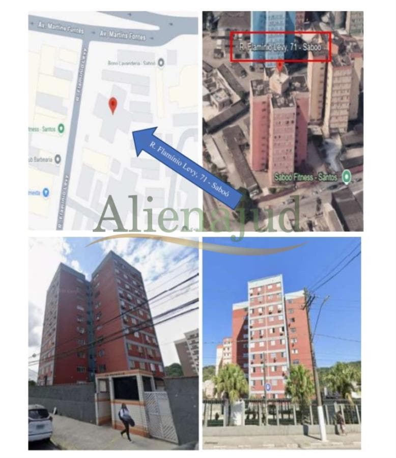 Foto 2 de 10: Apartamento em leilão em Santos - SP, bairro Saboó — Apto. c/ 57,73m² e 2 dorm. no Saboó em Santos/SP Apto. c/ 57,73m² e 2 dorm. no Saboó em Santos/SP