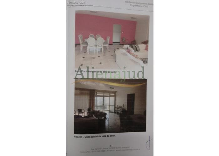 Foto 1 de 9: Apartamento em leilão em Guarujá - SP — 1ª VC Guarujá - Edif. Tramandaí-A DIREITOS - Apto- 201m² Guarujá/SP