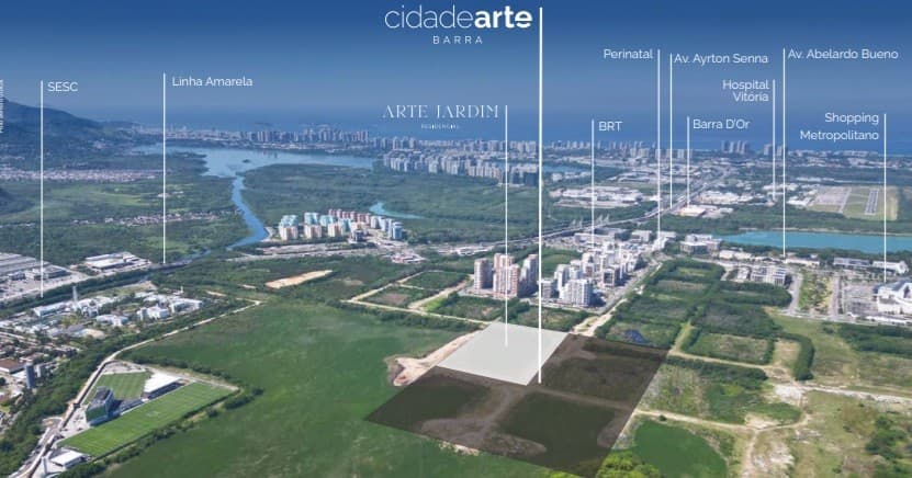 Foto 3 de 3: Terreno em leilão em Rio De Janeiro - RJ — 10 Unidades no Arte Jardim Residencial, situado na Avenida Antônio Gallotti, 2.5 SO – Barra, com 02, 03 e 04 quartos. Previsão de Entrega: 12/2027