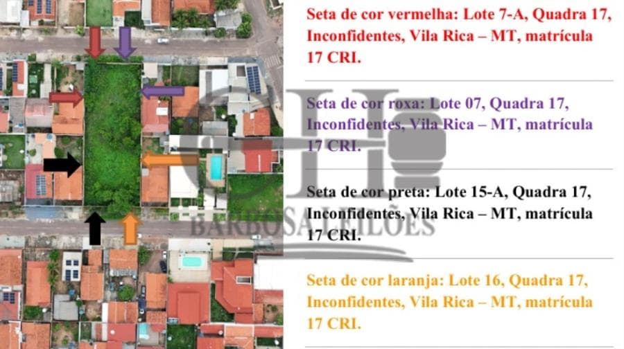 Foto 1 de 5: Terreno em leilão em Vila Rica - MT, bairro Inconfidentes — LOTE 16, QUADRA 17 - B. INCONFIDENTES, VILA RICA LOTES URBANOS EM VILA RICA