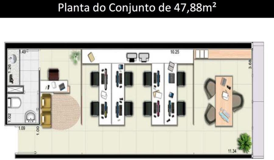 Foto 4 de 8: Comercial em leilão em São Paulo - SP, bairro Tatuapé — São Paulo/SP - Tatuapé - Sala com 47m² Leilão Banco Inter