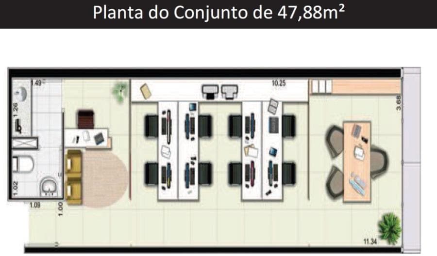 Foto 4 de 8: Comercial em leilão em São Paulo - SP, bairro Tatuapé — São Paulo/SP - Tatuapé - Sala com 47m² Leilão Banco Inter
