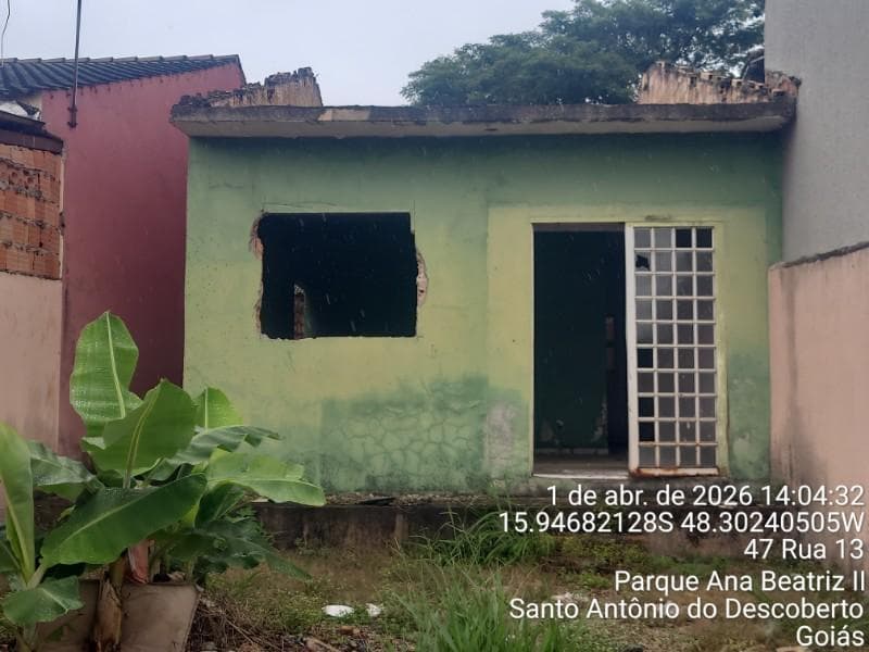 Foto 1 de 3: Casa em leilão em Santo Antônio Do Descoberto - GO — ID98428 SANTO ANTONIO DO DESCOBERTO (GO) Descrição legal: Imóvel Urbano Residencial, situado na Rua 13, Lote 07-A, Quadra 47, loteamento Ana Beatriz I, município de Santo Antônio do Descoberto - GO. M