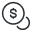 Ícone de moeda representando custos reduzidos e economia