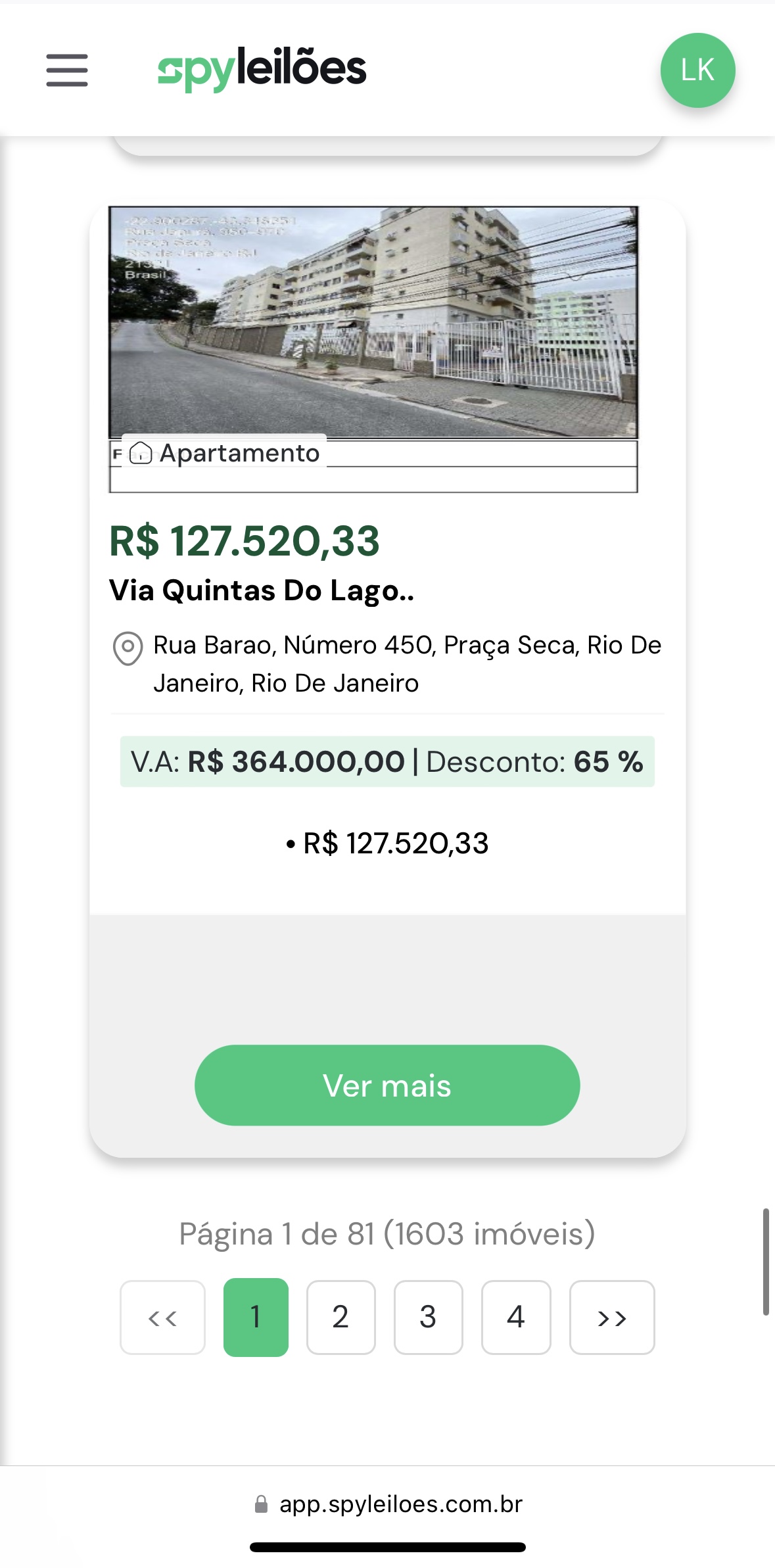 leilao apartamento